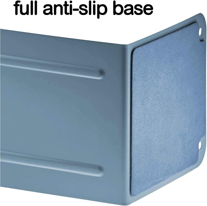 Acrimet Metal Bookends, Jumbo Size 9" H x 4" W x 4-1/2" D, Non-Skid Book Stand for Shelves, Heavy Duty Book Stopper, Blue, 1 Pair