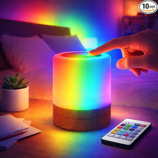 Baby Night Light Nursery Lamp: Touch Dimmable Light for Breastfeeding Kids - Eye-Caring LED Soft Warm White - USB Rechargeable Portable Bedside for Toddlers Bedroom Living Room