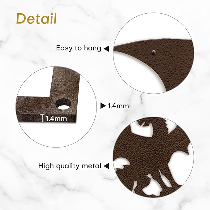 SIGNLEADER Metal Wall Art Decor Flying Dragon Minimalist Modern Abstract Wall Sculpture Hangings Home Decoration for Living Room, Bedroom, Bathroom, Kitchen, Outdoor - 18" Bronze