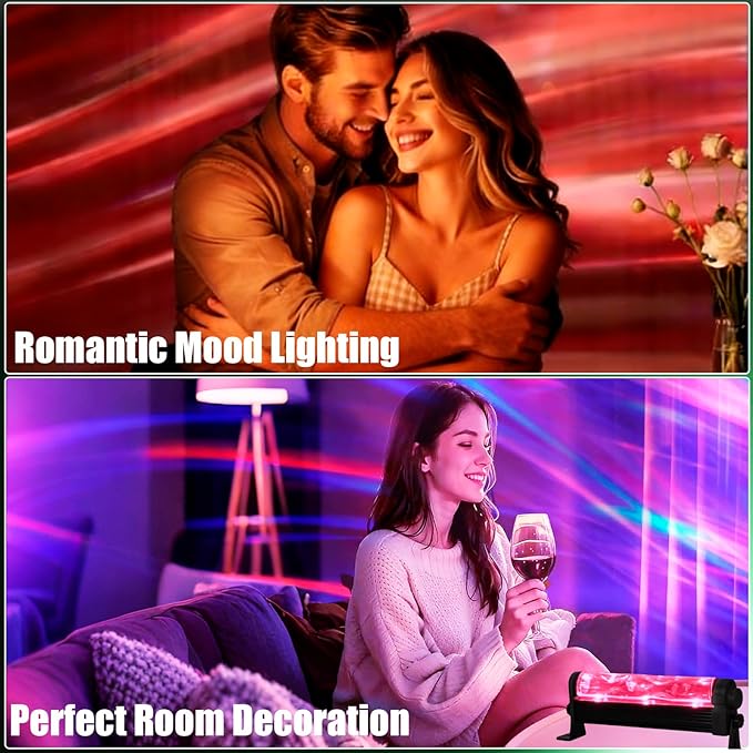 10.7inch Ocean Wave&Aurora Projector Light, Birthday Gifts for Women Teen Boys Girls Valentines Day Dynamic 15W Northern Lights Galaxy Projector for Bedroom Home Decor Aesthetic Ambient Mood Lighting