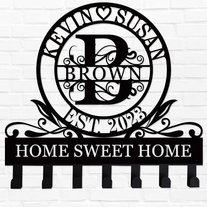 Personalized Metal Name Key Holder for Wall, Metal Key Hooks for Wall, Key Holder for Wall, Personalized Key Holder for Wall, Custom Key Holder for Wall Entrance Key
