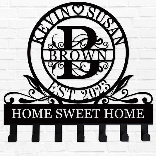 Personalized Metal Name Key Holder for Wall, Metal Key Hooks for Wall, Key Holder for Wall, Personalized Key Holder for Wall, Custom Key Holder for Wall Entrance Key