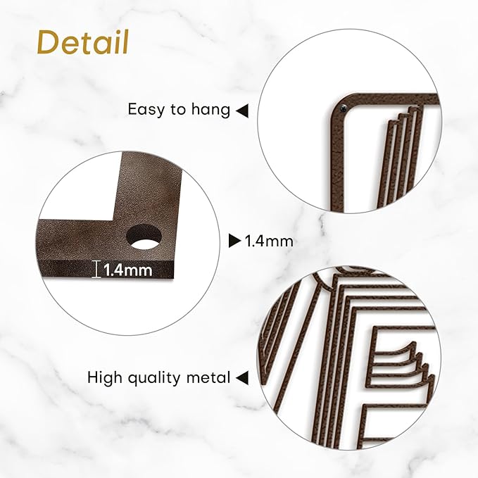 SIGNLEADER Metal Wall Art Decor The Love Modern Abstract Wall Sculpture Hangings Home Decoration for Living Room, Bedroom, Bathroom, Kitchen, Outdoor - 18" Bronze