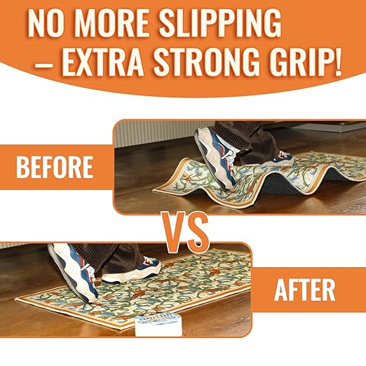 YONGJIN Double Sided Carpet Tape - Heavy Duty Rug Tape Gripper for Hardwood Floors No Damage, Secures Area Rugs, Laminate & Tile (2 Inch x 30 Yards)