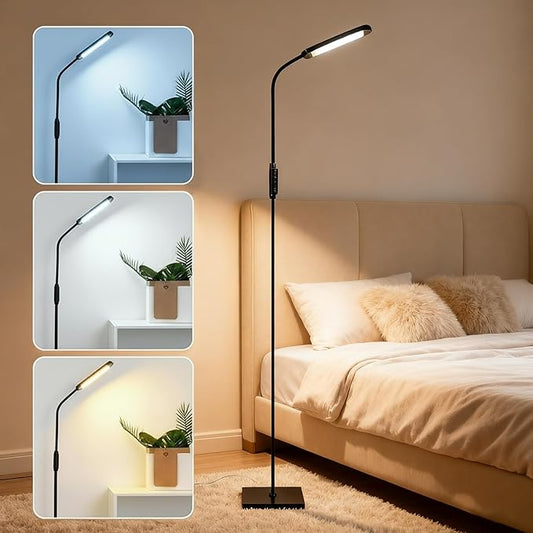 ZGWAUYYDS LED Floor Lamp for Living Room Lash Light for Eyelash Extensions Lash Lamp Stepless Adjustable 3000k-6000k Colors & Brightness Standing