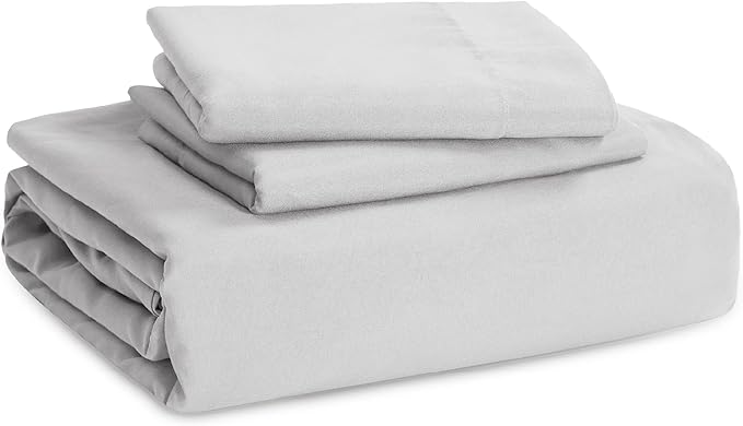Bedsure Light Grey California King Duvet Cover - Prewashed Cotton-Like Extra Soft Bedding Set, Includes 1 Cal King Duvet Cover 104x98 Inches with Zipper Closure & 2 Pillow Shams, No Comforter