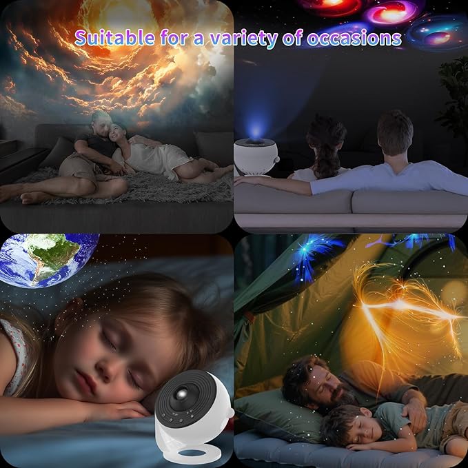Galaxy Projector Pro Sound Machine, 13 in 1 Planetarium Projector Pro for Bedroom, Bluetooth Music & White Noise, Galaxy Star Night Light Projector for Kids Adults Room