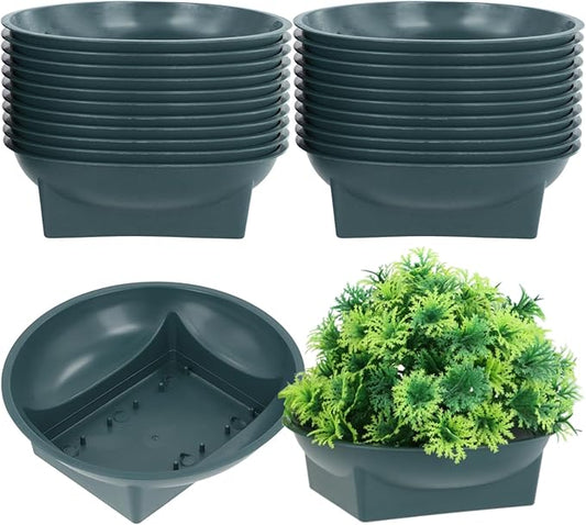 Lnrueg 24 Pcs Floral Supplies Green Bowls for Flower Arrangements, Floral Arrangements Bowls for Holiday Wedding Fresh Flower Decoration Supplies