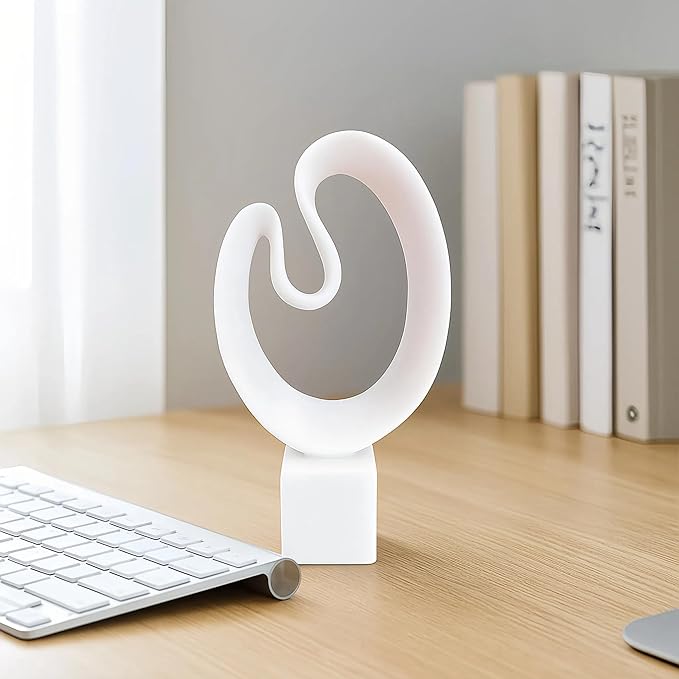 Swirl Abstract Resin Sculpture – Modern Minimalist Marble-Look Decorative Statue for Home, Office, Living Room, Bedroom Decor