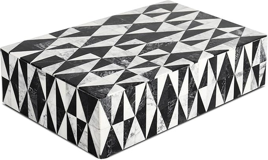 Handicrafts Home Decorative Storage Box 10x6 – Remote Organizer Box with Lid, Modern Decorative Keepsake Box, Boho Shelf Décor, Memory Box for Photos or Letters, Decorative Box for Table Décor