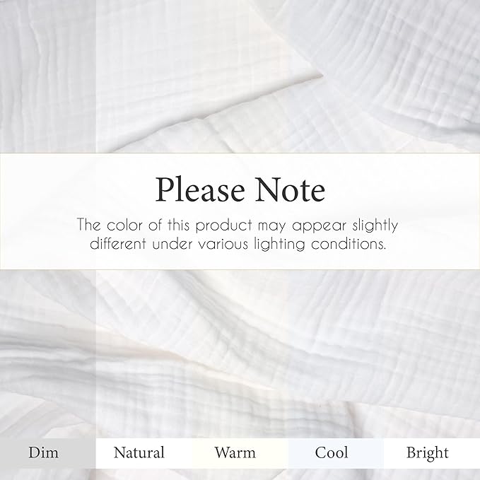 Salt Earth 100% Cotton Muslin Throw Blanket Gauze Blanket 50"X70" Throw 4 Layered for Couch, Bed, Living Room,Lightweight & All Season Blankets & Throws, Easy to wash, Nature & Skin Friendly(White)