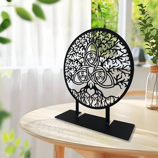 Metal Tree of Life Tabletop Decor, Celtic Knot Tree of Life Decor, Table Top Ornaments, Shelf Console Decoration, Tabletop Decorative Accents, Living Room Table Decoration