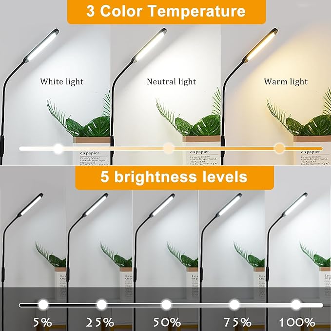 ZGWAUYYDS LED Floor Lamp for Living Room Lash Light for Eyelash Extensions Lash Lamp Stepless Adjustable 3000k-6000k Colors & Brightness Standing