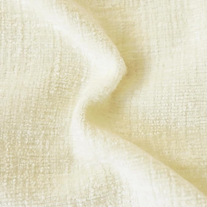 CaliTime Throw Pillow Covers Decorative 26 X 26 Inches Pack of 2 Cozy Chenille Cushion Cases for Couch Sofa Bed Living Room Home Beige