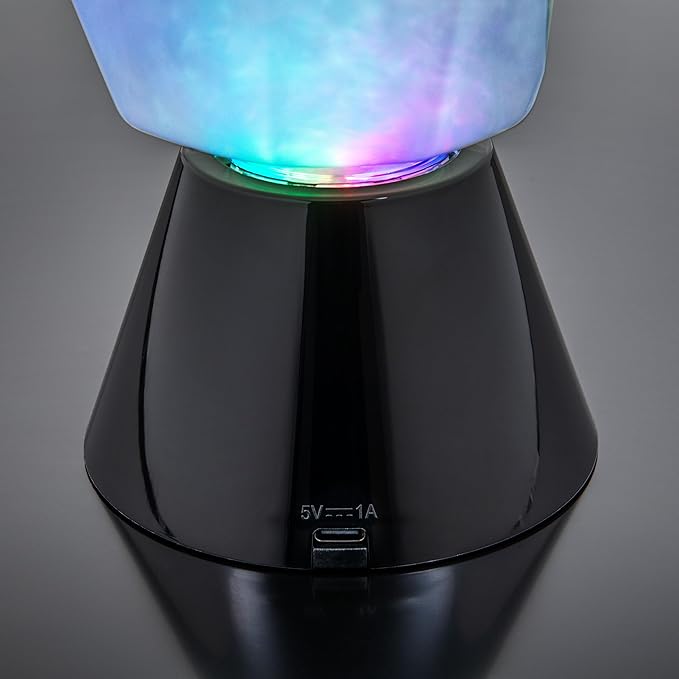 ENHANCE Tabletop Crystal Lamp - Portable Crystal Light with Swirling RGB Lighting Effect, Up to 40 Hours of Battery Life, USB Type-C Port - Perfect for Home Decor, Mood Lighting for Tabletop Games