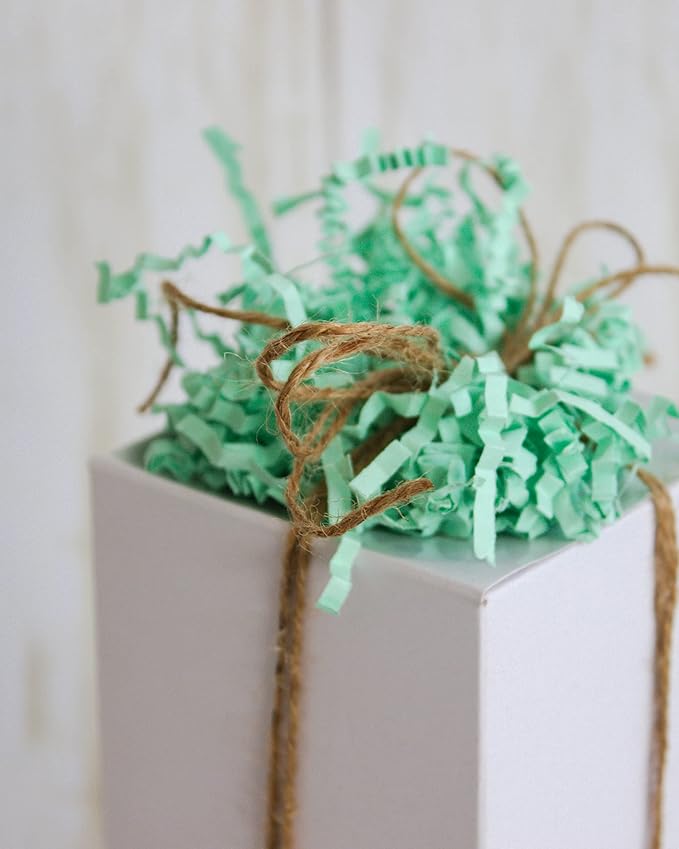MagicWater Supply - 2 LB - Mint Green - Crinkle Cut Paper Shred Filler great for Gift Wrapping, Basket Filling, Birthdays, Weddings, Anniversaries