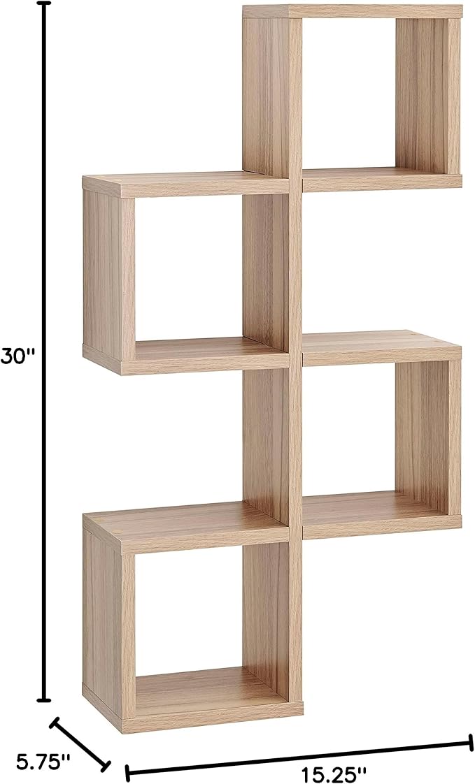 Danya B. Cubby Chessboard Wall Shelf - Horizontal or Vertical (Chestnut)