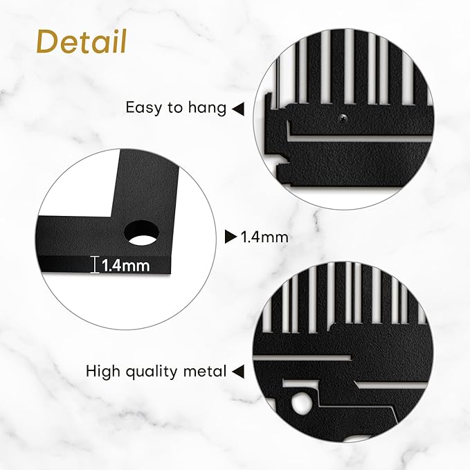 SIGNLEADER Metal Wall Art Decor Gun Pistol Modern Abstract Wall Sculpture Hangings Home Decoration for Living Room, Bedroom, Bathroom, Kitchen, Outdoor - 18" Black