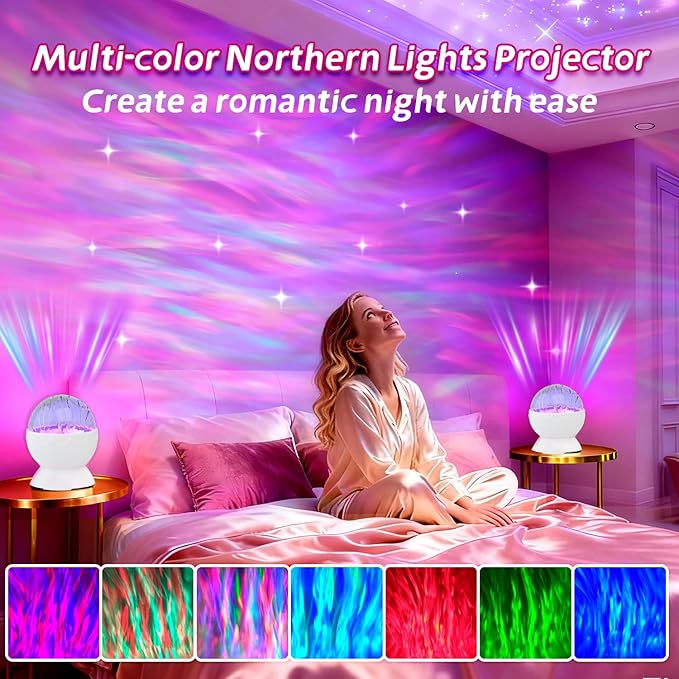 Galaxy Projector Egg Night Light Projector USB-Powered Mood Lighting Adult Kids Night Light Adjustable Colors Lights for Bedroom Aurora Halloween Decorations Christmas Gift