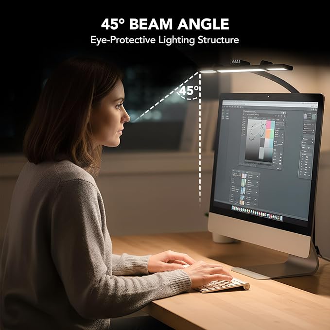 LED Desk Lamp for Home Office with Base, 28.2" Adjustable Gooseneck Swing Arm Ultra Bright Desk Light, Dimmable Architect Table lamp for Desktop Computer Light, Reading, Study, Workbench