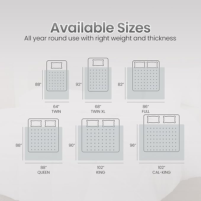 Utopia Bedding Comforter Duvet Insert, Quilted Comforter with Corner Tabs, Box Stitched Down Alternative Comforters Queen Size (Light Grey)