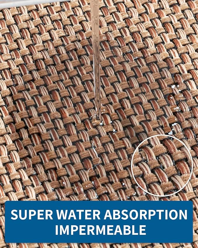 Kitchen Rugs Non Slip Washable, Absorbent Kitchen Mats for Floor, Braided Kitchen Runner Rug with Rubber Backing, Durable Dirt-Resistant Kitchen Carpet for Front of Sink (Beige,20"x47")