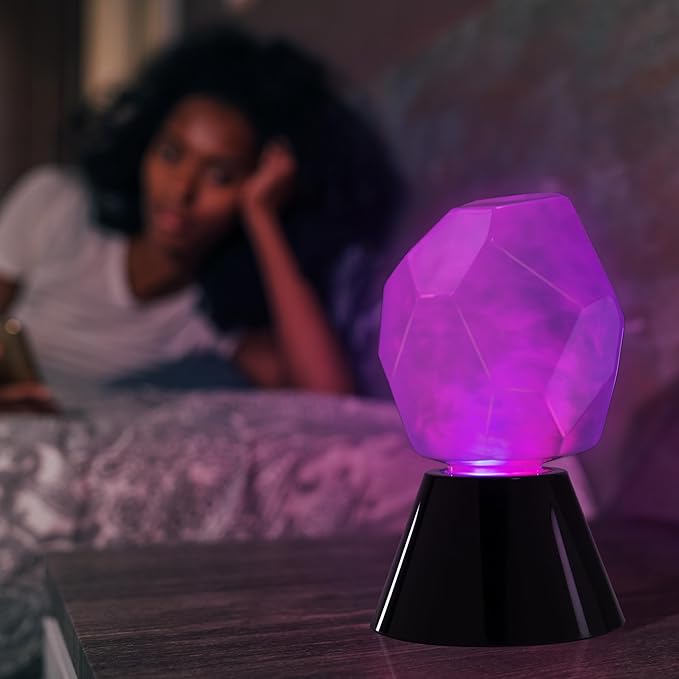 ENHANCE Tabletop Crystal Lamp - Portable Crystal Light with Swirling RGB Lighting Effect, Up to 40 Hours of Battery Life, USB Type-C Port - Perfect for Home Decor, Mood Lighting for Tabletop Games