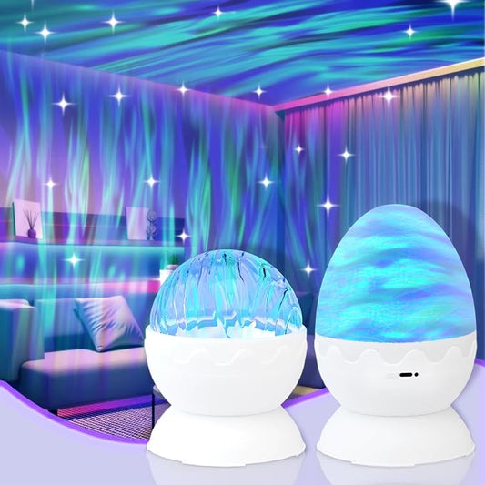 Galaxy Projector Egg Night Light Projector USB-Powered Mood Lighting Adult Kids Night Light Adjustable Colors Lights for Bedroom Aurora Halloween Decorations Christmas Gift