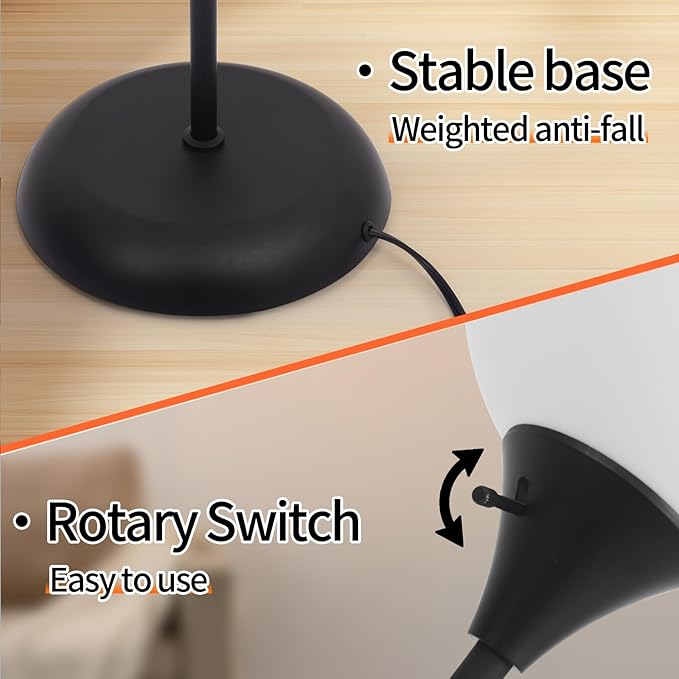 Floor Lamps for Living Room with Remote Control, Stepless Brightness Adjustable and 2700K-6500K Color Temperature, Adjustable Standing Lamp, Tall Standing Lamp for Bedroom Living Room Office