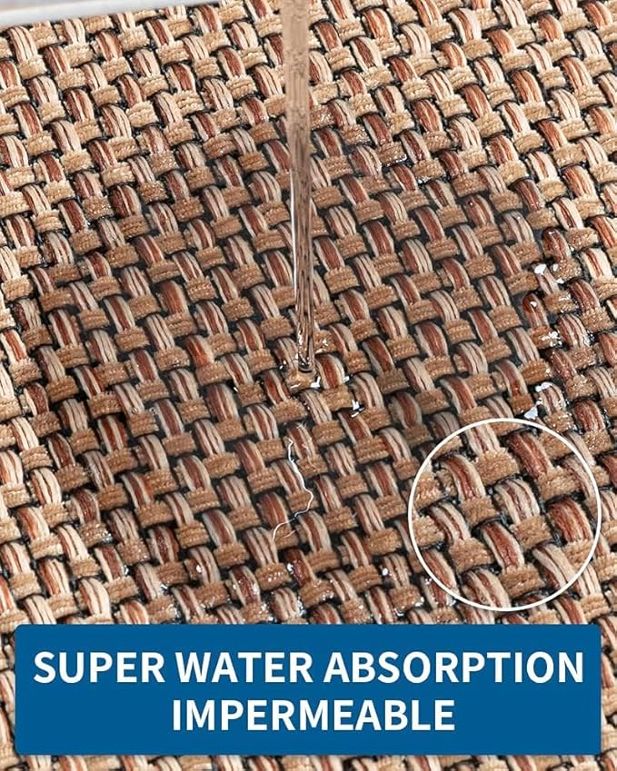 Kitchen Rug Sets and Mats Non Skid Washable, Absorbent Runner Rugs Sets for Kitchen Floor, Front of Sink, Kitchen Mats Set for Floor (Beige,17"x30"+17"x47")