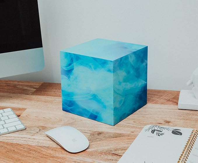 Ukonic Marvel Studios Tesseract Cube Infinity Stone 6-Inch Color-Changing LED Mood Light Replica for Nightstand Table