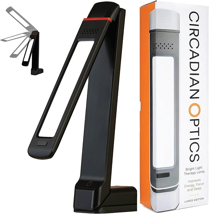 Circadian Optics Lumos 2.0 Bright Light Therapy Desk Lamp | As Seen On Shark Tank | Ultra Powerful 10,000 LUX Brightness | 5500K Color Mimics Noon Day Sun | Improve Your Mood, Sleep, Energy & Focus