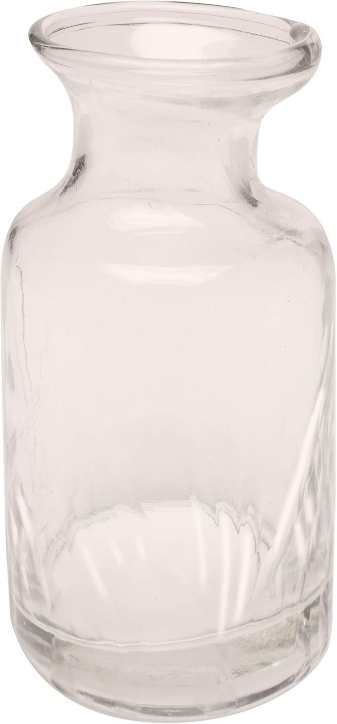 ART & ARTIFACT Mini Vases for Flowers - Small Glass Vases, Clear 5 Vase Set Single Bud Vases for Flowers, Room Decor - Clear