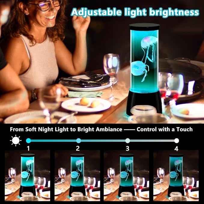 Cool Jellyfish Lamp – Remote Dimmable Control Multi & 17 Color Changing Mood Light – Gifts for Kids,Valentines Galentines Day Gifts for Her