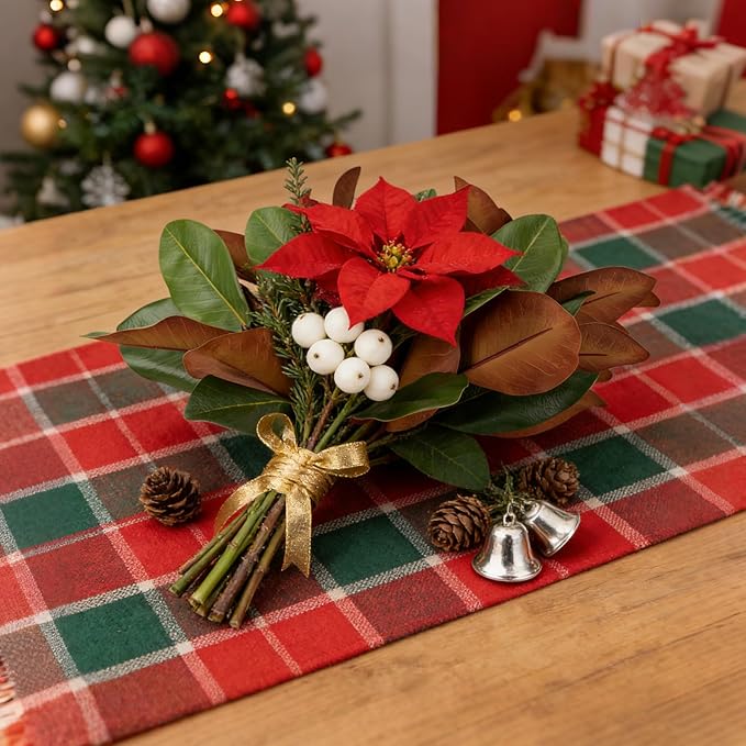 4PCS Magnolia Artificial Leaves Branches 23.2 Inch 3D Real Touch 28 Leaves Faux Magnolia Stems Fake Leaves Bulk for Indoor Outdoor Vase Filling Home Wedding Floral Arrangement Decoration