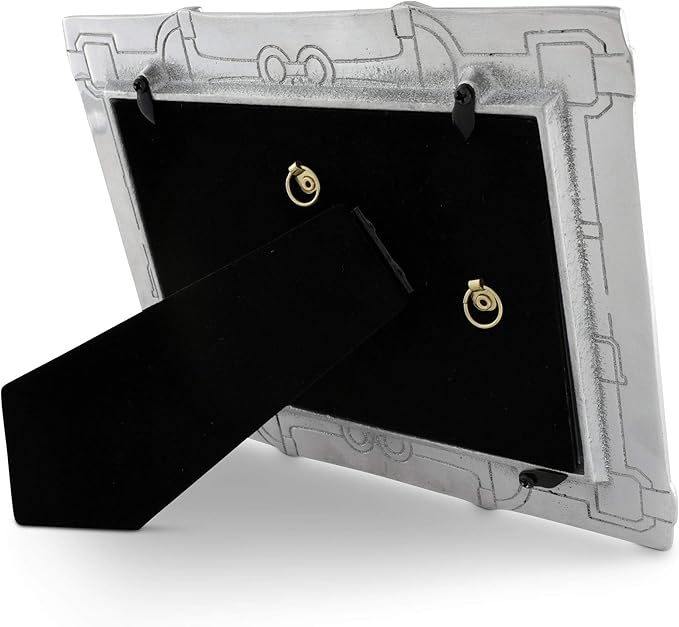 Arthur Court Aluminum Equestrian Bit Pattern Photo Frame, 5x7 inches - Elegant Metal Picture Frame with Western Design, Perfect for Cowgirl, Cowboy, Polo Rider, or Ranch Country Home Decoration