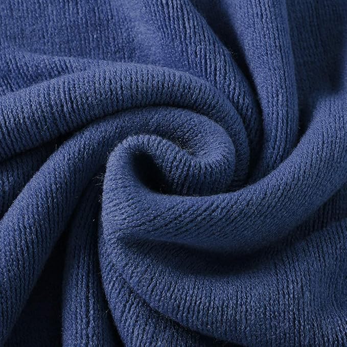 Homiest Decorative Knitted Throw Blanket with Fringe, Lightweight Acrylic Knit Blanket, Soft & Cozy Tassel Blanket for Couch, Sofa, Bed (Navy Blue, 60 x 80 Inch)