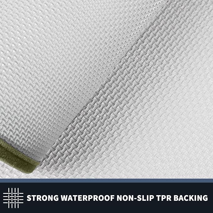 PURRUGS Dirt Trapping Door Mat 24" x 70", Non-Slip Machine Washable Entryway Rug, Entrance Mat, Indoor Front Door Mat, Super Absorbent Entry Rug for Muddy Shoes & Paws, Budding Green & Sage Green