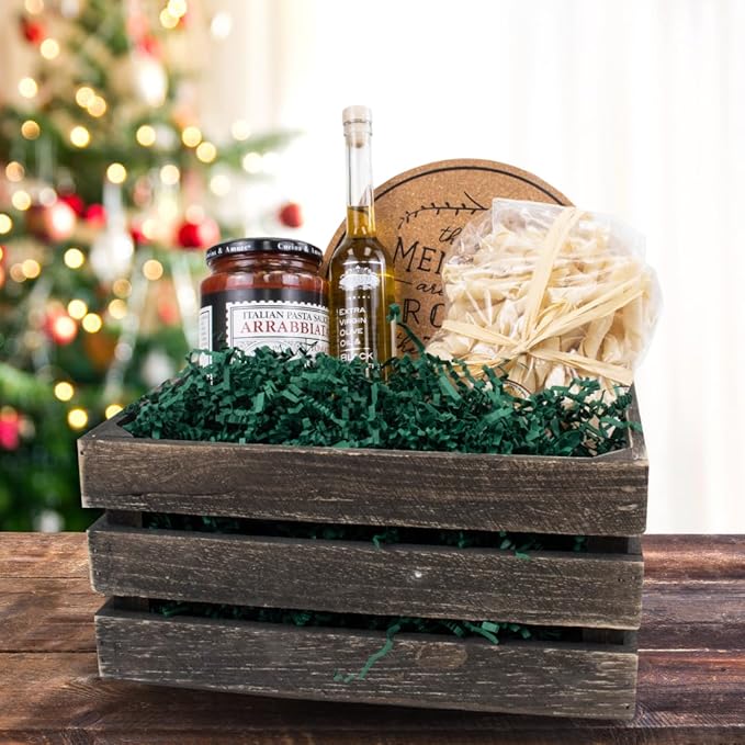 MagicWater Crinkle Cut Paper for Gift Baskets - 2LB - Forest Green - Perfect for Shredded Paper Filler, Basket Filler, Gift Boxes, Bridesmaid Gifts, Christmas Stuffers & More – Ideal for All Occasions