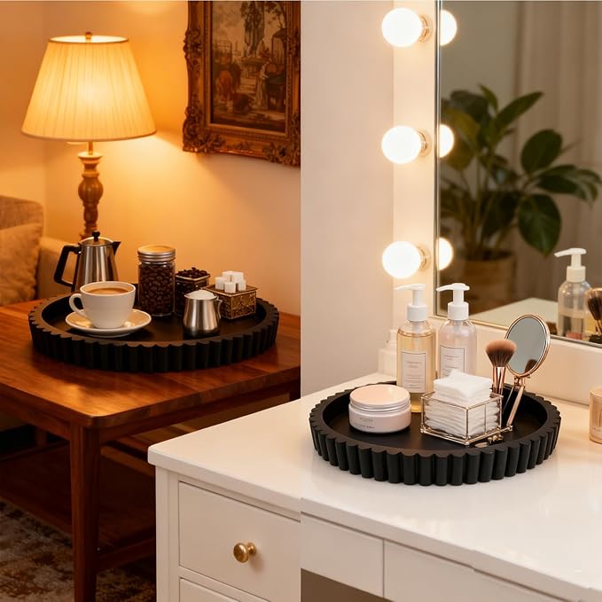 Oval Tray for Coffee Table Décor 13" Concrete Modern Decorative Trays Home Décor Accents -Coffee Table Centerpieces -Island Decor Contemporary Tray