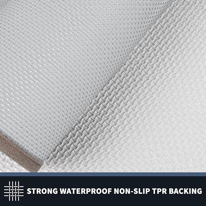 PURRUGS Dirt Trapping Door Mat 32" x 48", Non-Slip Machine Washable Entryway Rug, Entrance Mat, Indoor Front Door Mat, Super Absorbent Entry Rug for Muddy Shoes & Paws, Beige & Grayish Brown