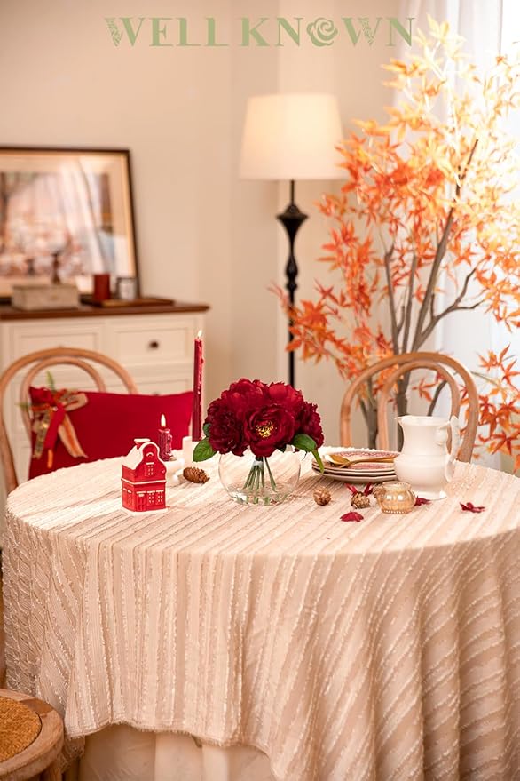 Artificial Flowers in Vase, Silk Burgundy Classical Red Peonies Flowers for Vase with Faux Water, Fake Flower Arrangements for Winter Coffee Christmas Dining Table Centerpieces Decor & Mom's Gift