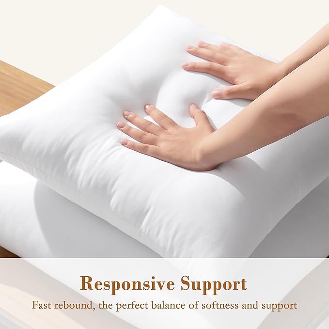 puredown® 20x20 Pillow Inserts, Fluffy Soft Square Form Sham Stuffer Set of 2, Decorative Throw Pillows for Couch, Sofa, Bed and Home Decor