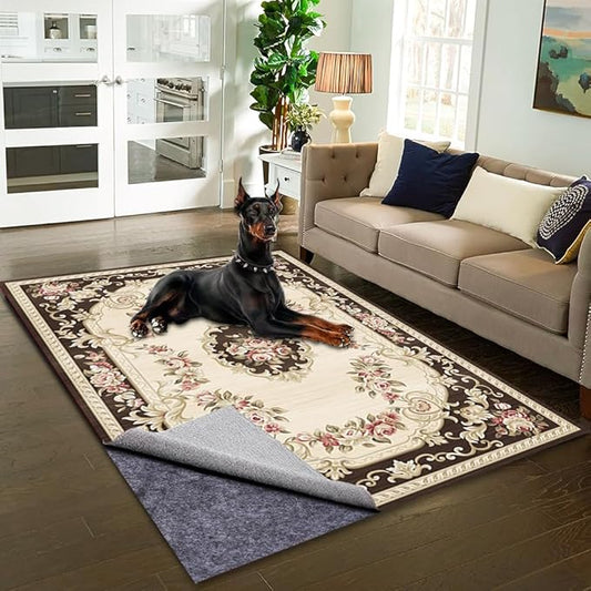 100% Waterproof Non-Slip 1/5” Extra Thick 3x5 ft Rug Pad for Large Area Rugs Durable Felt Floor Protection pad for All Floors, Suitable for Cutting. Rug Pads Keep Rugs in Place and Provide Cushioning