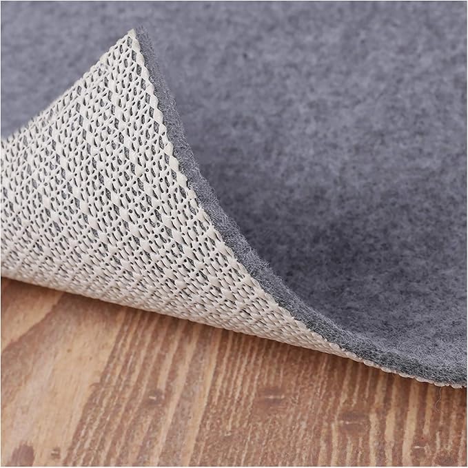 Non Slip Rug Pad Grippers - Square 4x4 Ft, 1/8" Thick, (Felt + Rubber) Double Layers Area Carpet Mat Tap, Provides Protection and Cushioning for Hardwood or Tile Floors