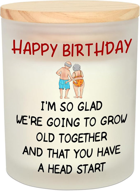 OASSIE Romantic Birthday Gifts for Him Her - Long Lasting Vanilla Lavender Candle 10oz - Gifts for Couple Husband Wife Boyfriend Girlfriend Men Women