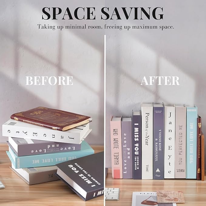 Book Lovers Gifts, Novelty Bookends Unique, Gifts for Book Lovers, Heavy Duty Wooden Book Ends for Shelves Decorative(1 Pair, 4.72x6.69 Inches) - Born to Read