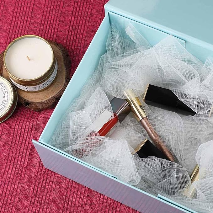 Upgrade 3PCS Blue Gift Box 9.5x7x4 Inches, Sturdy With Lid for Packaging, Foldable Magnetic Closure Storage, Bridesmaid Proposal, Rectangle Collapsible