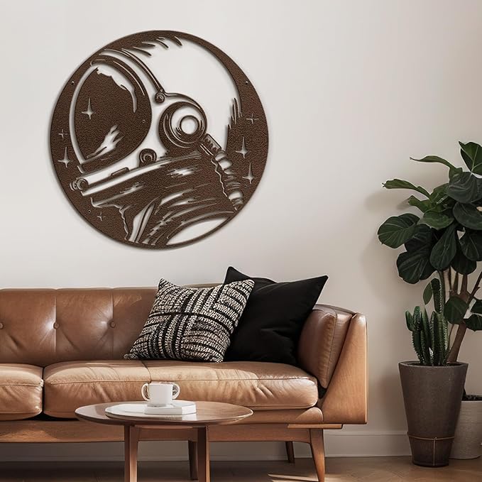 SIGNLEADER Metal Wall Art Decor Touch of Class Vortex Modern Abstract Wall Sculpture Hangings Home Decoration for Living Room, Bedroom, Bathroom, Kitchen, Outdoor - 18" Bronze