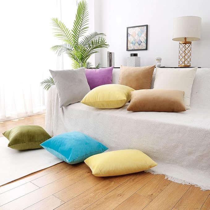 MoonRest® Synthetic Down Alternative 13x13 Square Pillow Insert Form, for Decorative Throw Pillow, Sofa, Cushions, Body and Bed - Pack of 2- Size 13“X 13”